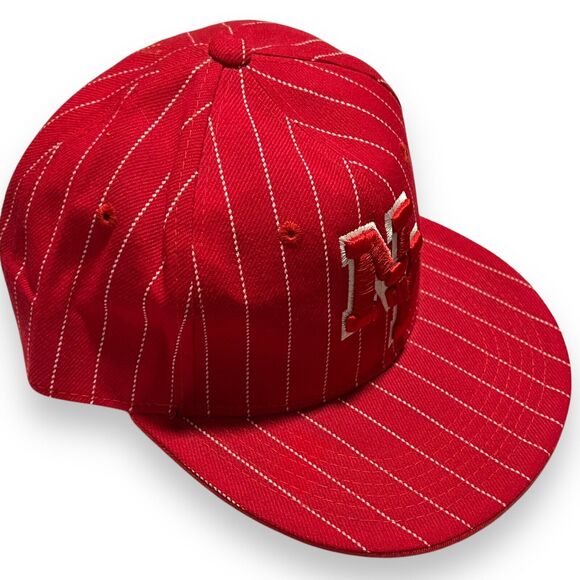 New York Yankees Steps Baseball Pro Modal Fitted Hat Mens Medium Red Striped - Picture 3 of 9